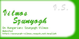 vilmos szunyogh business card